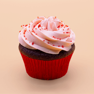 Strawberry Sunday cupcake